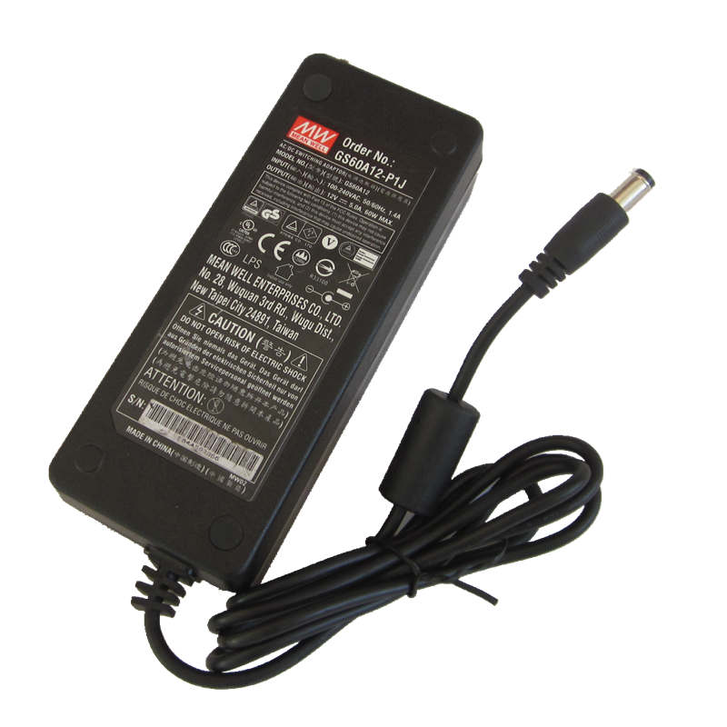 *Brand NEW* MW GS60A12-P1J 12V 5A 60W AC DC ADAPTER POWER SUPPLY